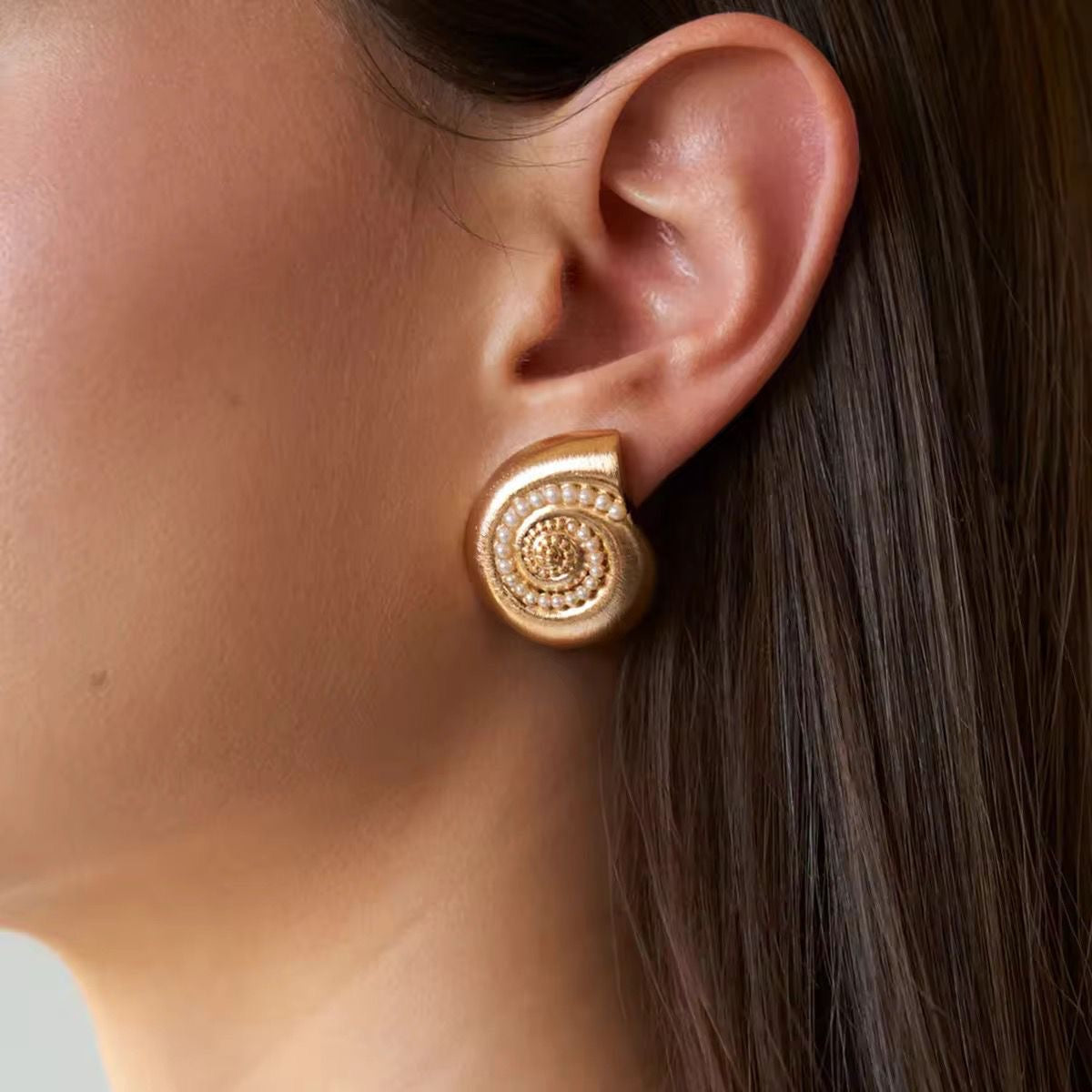 Gold Shell Earrings