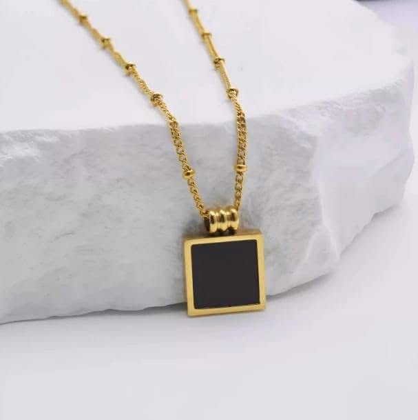 Black Square Necklace