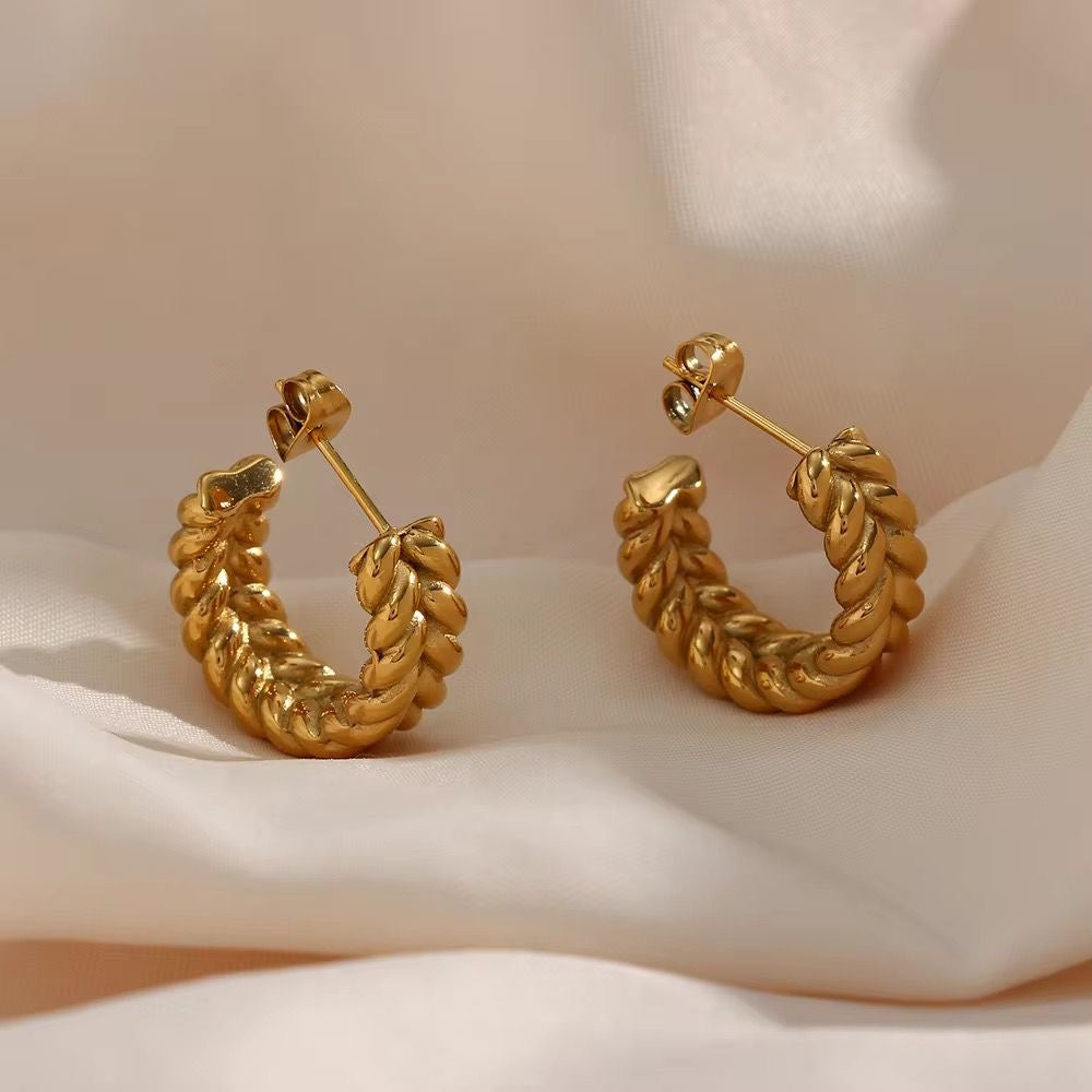 Gold Arc Earrings