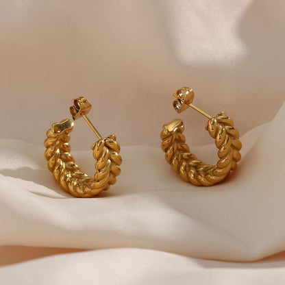 Gold Arc Earrings