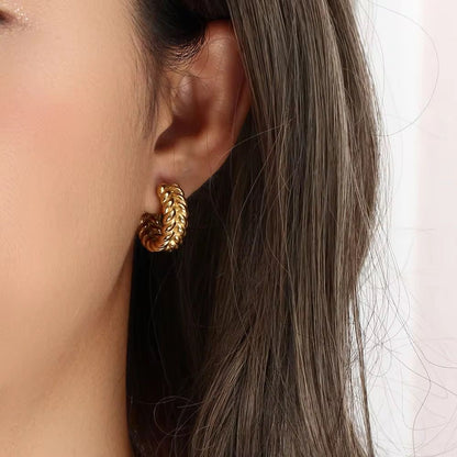 Gold Arc Earrings