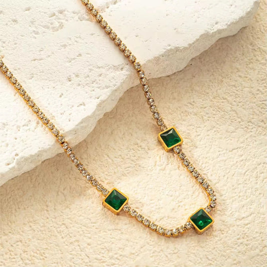Green Emerald Necklace