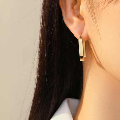 Gold Square Hoops