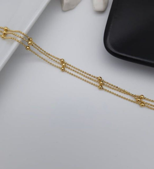 Triple Layer ball Bracelet