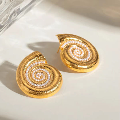 Gold Shell Earrings