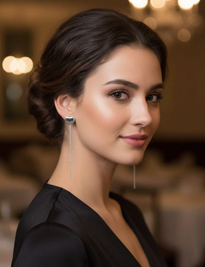 Heart Chain Earrings