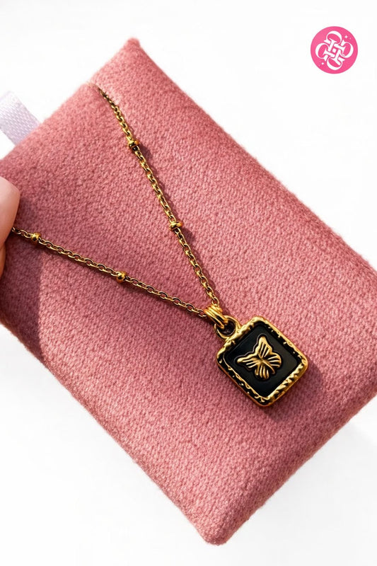 Black Butterfly Necklace