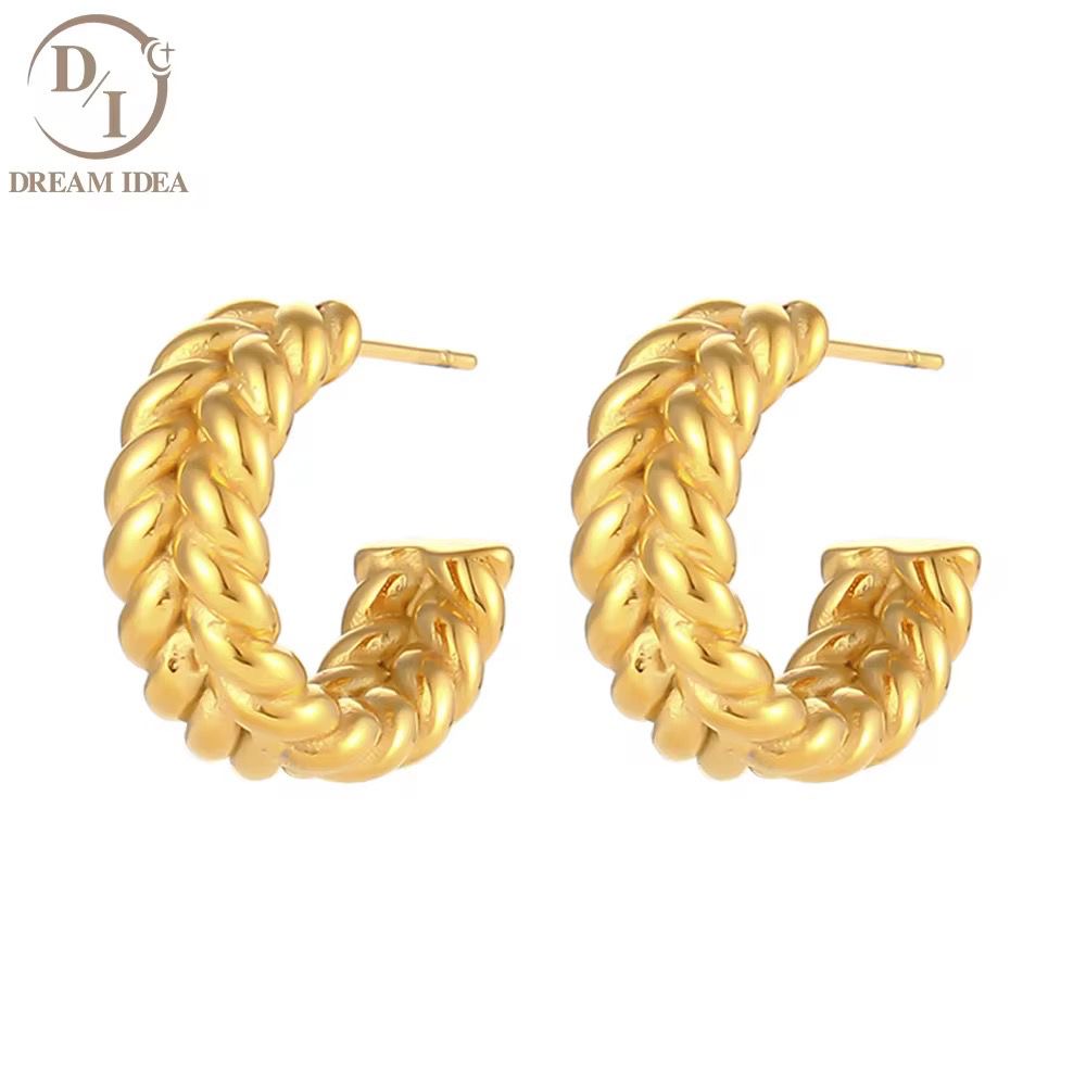 Gold Arc Earrings
