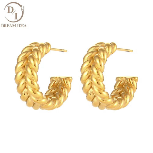 Gold Arc Earrings