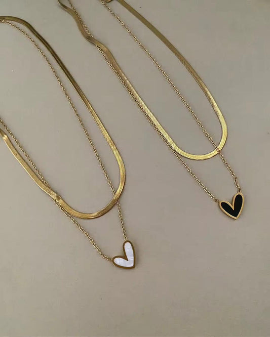 Double Layer Heart Necklace