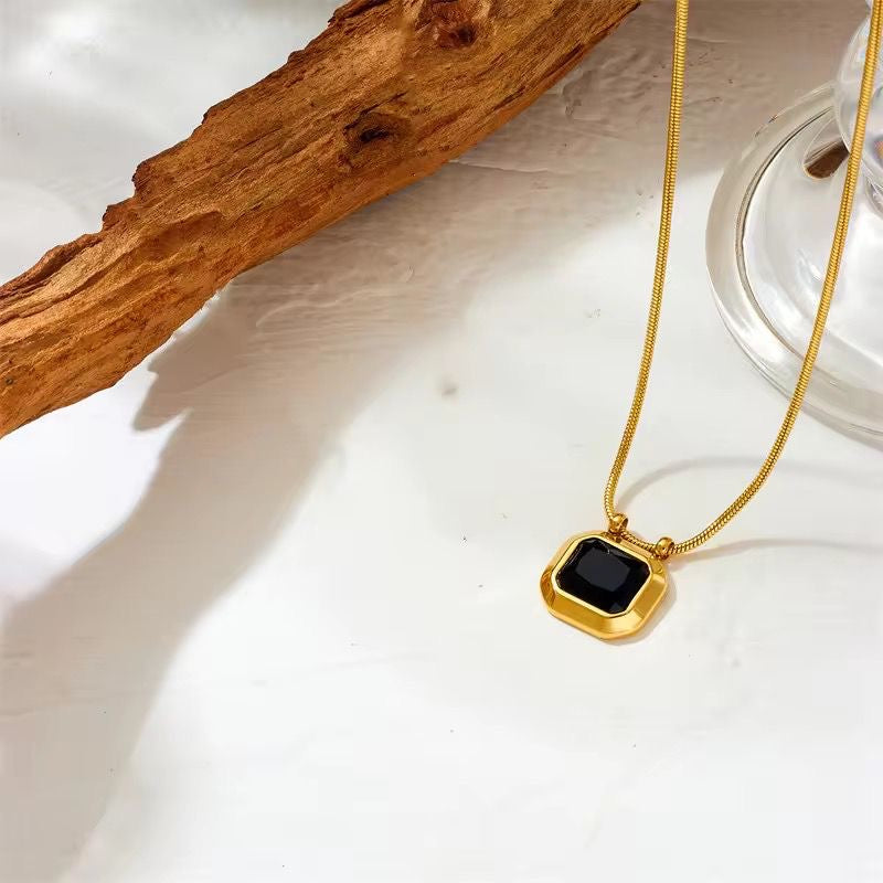 Square Stone Necklace