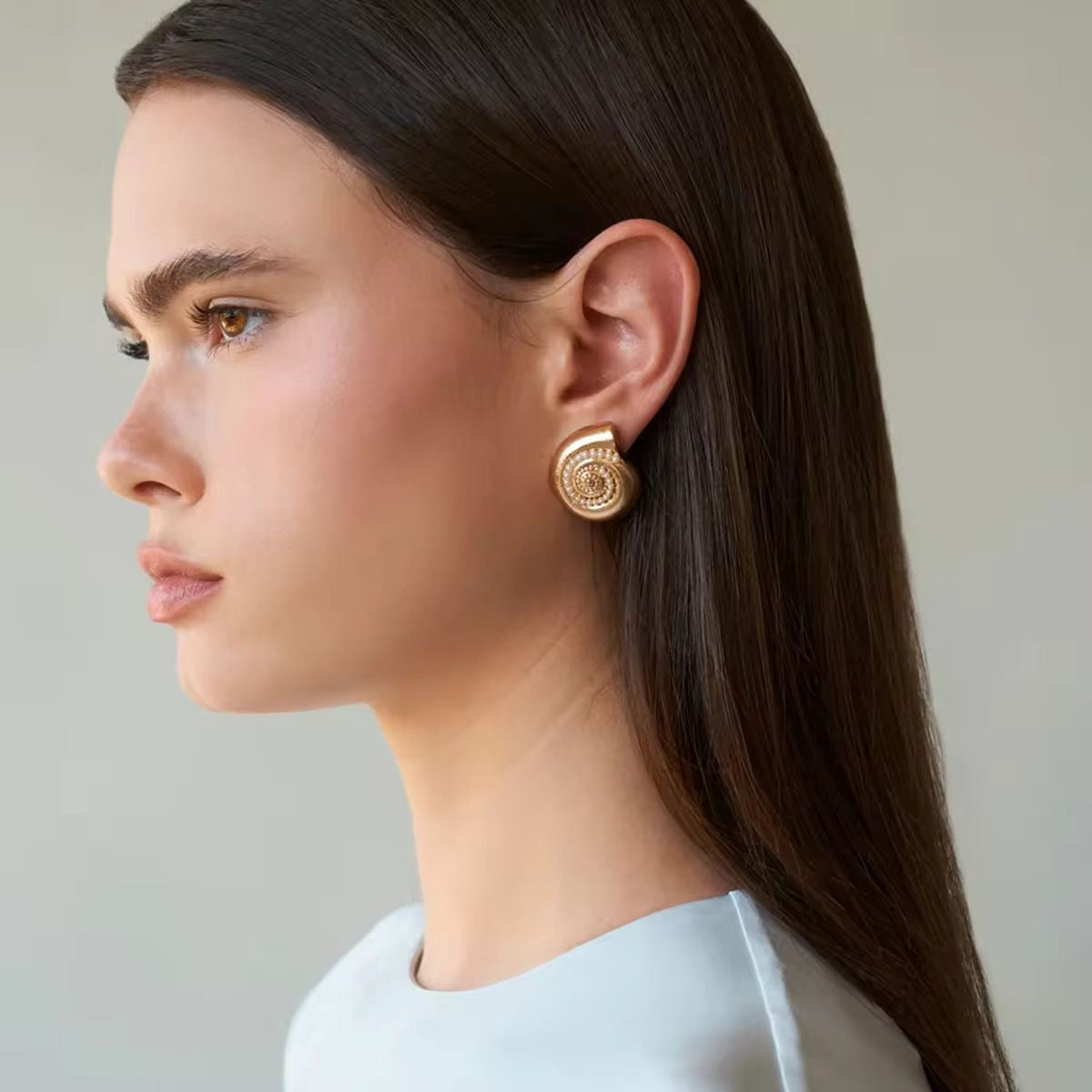 Gold Shell Earrings