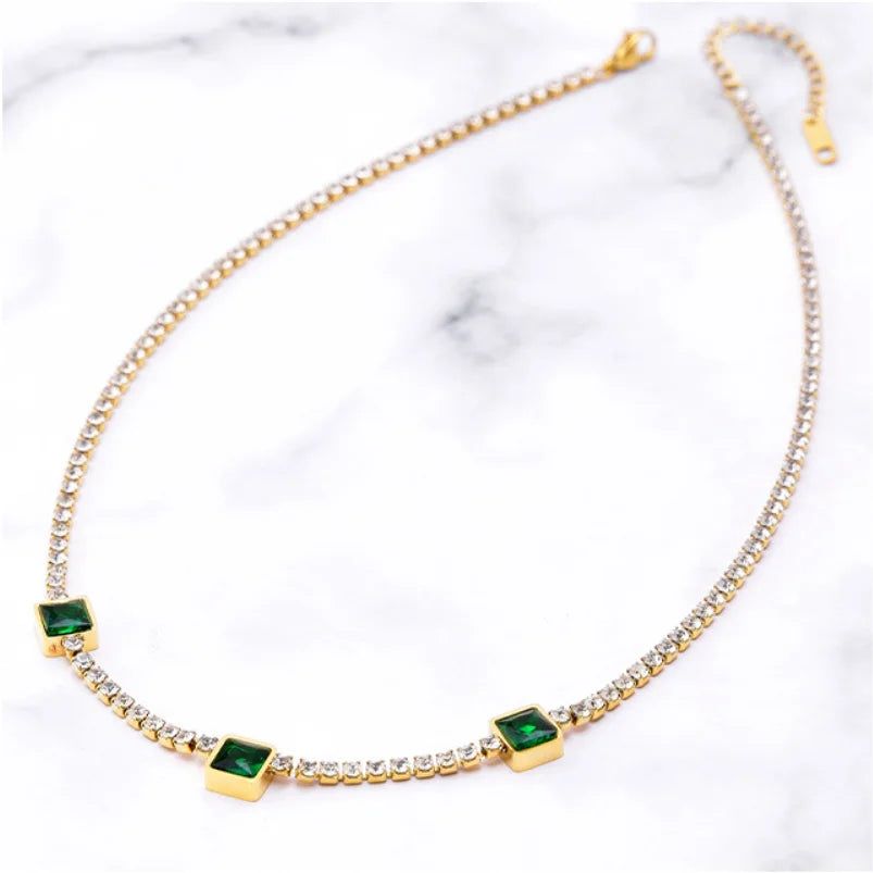 Green Emerald Necklace