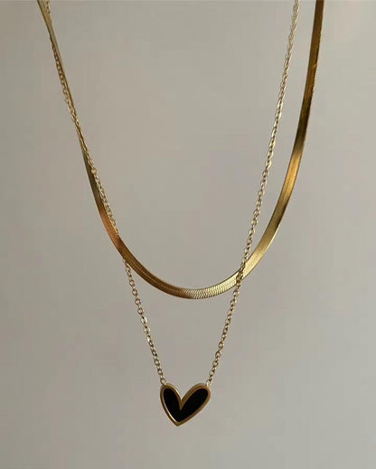 Double Layer Heart Necklace