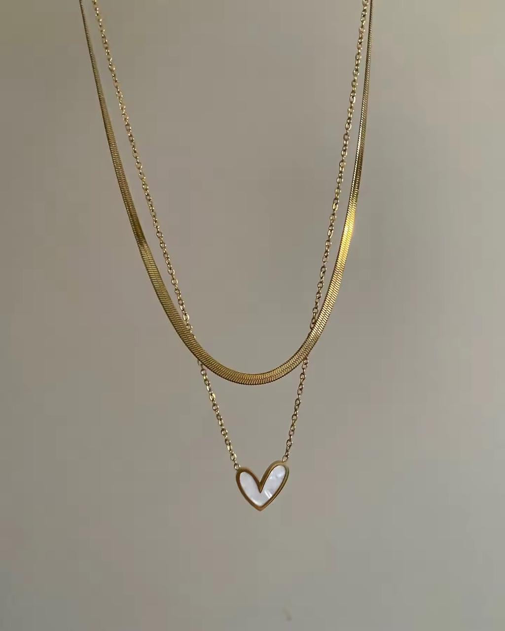 Double Layer Heart Necklace