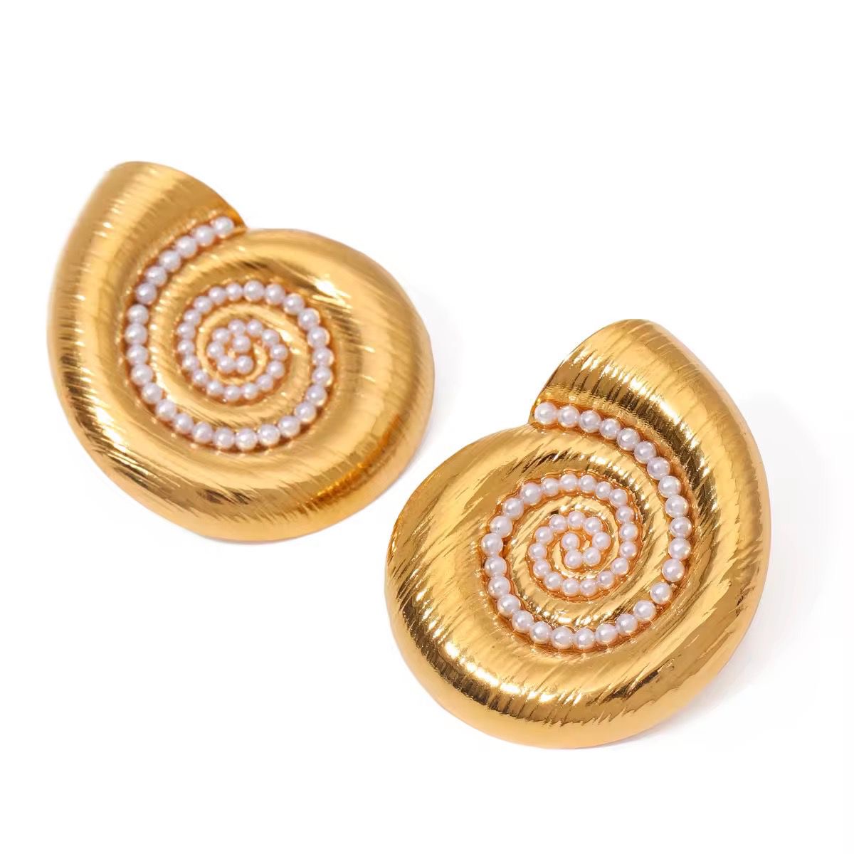 Gold Shell Earrings