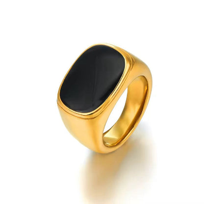 Golden Block Ring