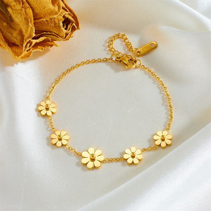 Gold Flower Bracelet