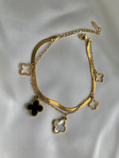 Double Layer Clover Bracelet