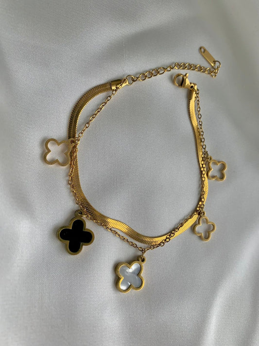 Double Layer Clover Bracelet