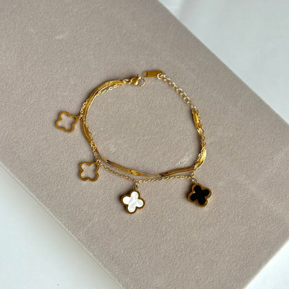 Double Layer Clover Bracelet