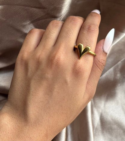 Golden Heart Ring